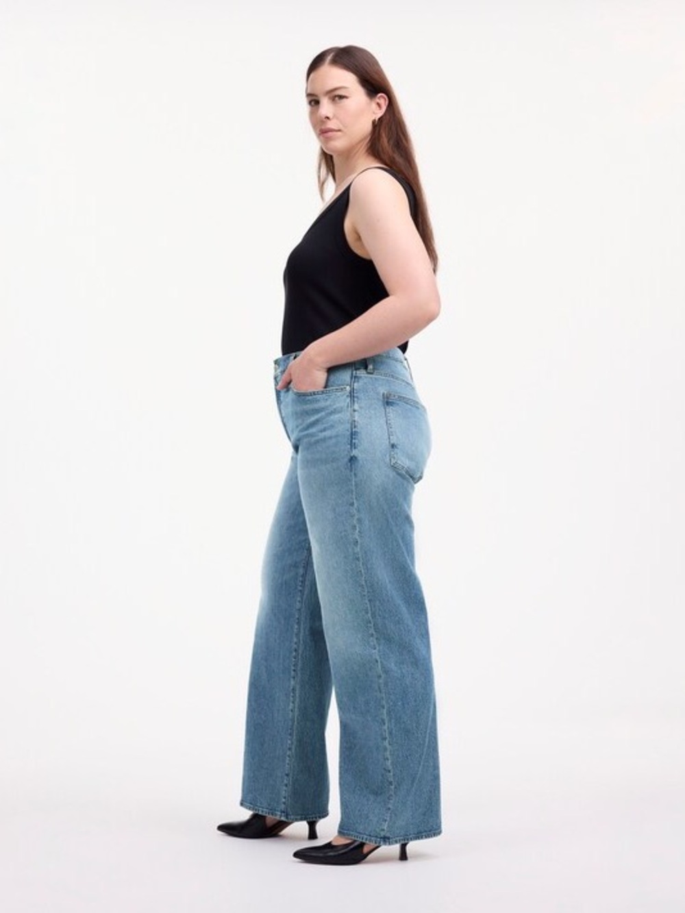 Madewell The Perfect Vintage Wide-Leg Jean Enmore Wash Size 31